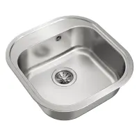 Stainless Steel Sink TEKA Single Bowl for Built-in Installation 46.5x48.5cm STYLO 1B TOTAL