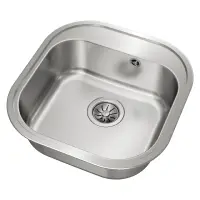 Stainless Steel Sink TEKA Single Bowl for Built-in Installation 46.5x48.5cm STYLO 1B TOTAL