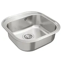 Stainless Steel Sink TEKA Single Bowl for Built-in Installation 46.5x48.5cm STYLO 1B TOTAL