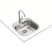 Stainless Steel Sink TEKA Single Bowl for Built-in Installation 46.5x48.5cm STYLO 1B TOTAL