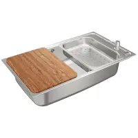 Stainless Steel Sink TEKA Single Bowl for Built-in Installation 86x50cm ΒΑΗΙΑ 1B TOTAL