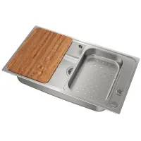 Stainless Steel Sink TEKA Single Bowl for Built-in Installation 86x50cm ΒΑΗΙΑ 1B TOTAL