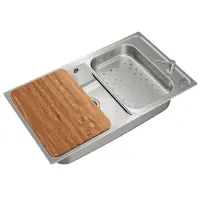 Stainless Steel Sink TEKA Single Bowl for Built-in Installation 86x50cm ΒΑΗΙΑ 1B TOTAL