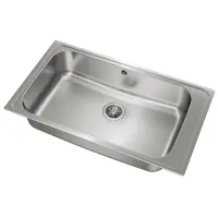 Stainless Steel Sink TEKA Single Bowl for Built-in Installation 86x50cm ΒΑΗΙΑ 1B TOTAL