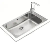 Stainless Steel Sink TEKA Single Bowl for Built-in Installation 86x50cm ΒΑΗΙΑ 1B TOTAL