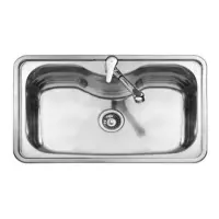 Stainless Steel Sink TEKA Single Bowl for Built-in Installation 80x50cm ΒΑΗΙΑ 80 TOTAL