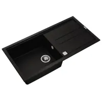 Liquid Granite Sink TEKA Single Bowl with Draining Board  for Built-in Installation 100x51cm NOVA 60 MAESTRO Black