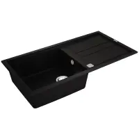 Liquid Granite Sink TEKA Single Bowl with Draining Board  for Built-in Installation 100x51cm NOVA 60 MAESTRO Black