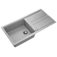 Liquid Granite Sink TEKA Single Bowl with Draining Board  for Built-in Installation 100x51cm NOVA 60 MAESTRO Stone Grey