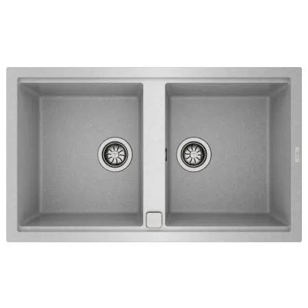 Liquid Granite Sink TEKA Double Bowl  for Built-in Installation 86x51cm NOVA 90 MAESTRO Stone Grey