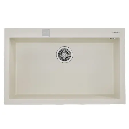 Liquid Granite Sink TEKA Single Bowl  for Built-in Installation 79x50cm FORSQUARE 72  MAESTRO Bright Cream