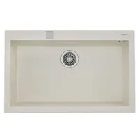 Liquid Granite Sink TEKA Single Bowl  for Built-in Installation 79x50cm FORSQUARE 72  MAESTRO Bright Cream