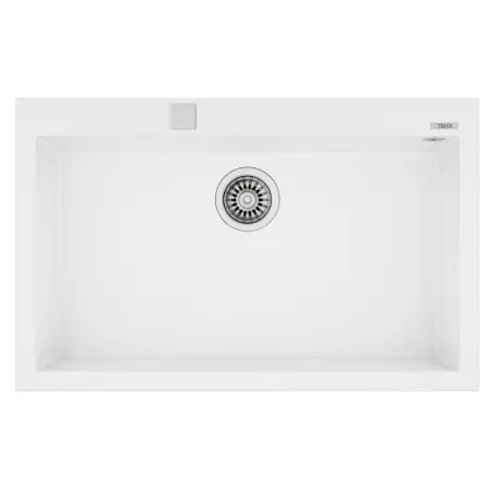 Liquid Granite Sink TEKA Single Bowl  for Built-in Installation 79x50cm FORSQUARE 72  MAESTRO Artic White