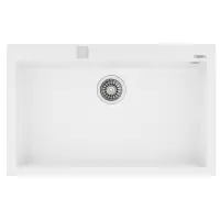 Liquid Granite Sink TEKA Single Bowl  for Built-in Installation 79x50cm FORSQUARE 72  MAESTRO Artic White