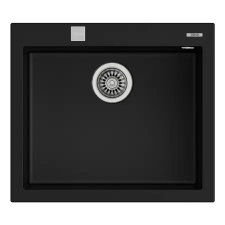 Liquid Granite Sink TEKA Single Bowl  for Built-in Installation 57x50cm FORSQUARE 50  MAESTRO Black