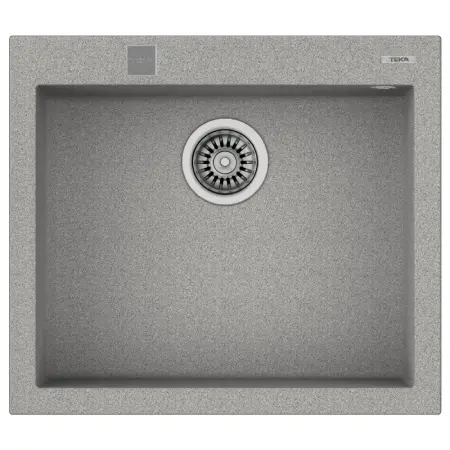 Liquid Granite Sink TEKA Single Bowl  for Built-in Installation 57x50cm FORSQUARE 50  MAESTRO Stone Grey