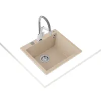 Liquid Granite Sink TEKA Single Bowl  for Built-in Installation 57x50cm FORSQUARE 50  MAESTRO Avena Beige