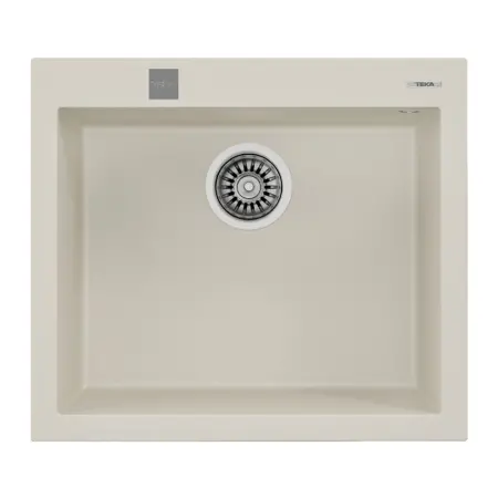 Liquid Granite Sink TEKA Single Bowl  for Built-in Installation 57x50cm FORSQUARE 50  MAESTRO Bright Cream