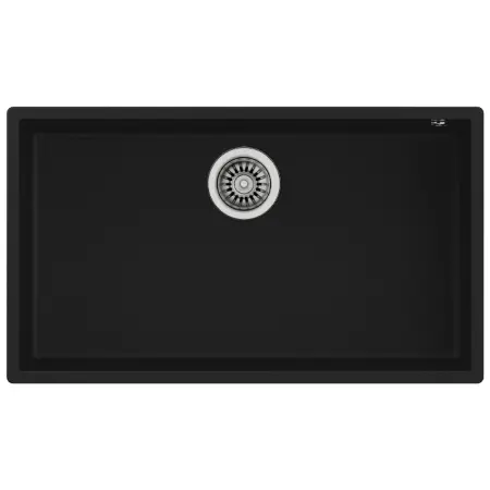 Liquid Granite Sink TEKA Single Bowl Undermount Installation 76x44cm SQUARE 72  MAESTRO Black