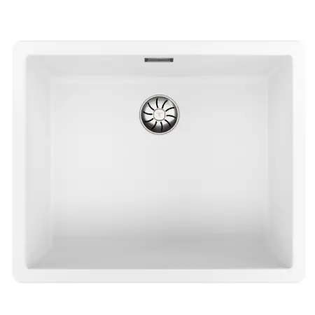 Liquid Granite Sink TEKA Single Bowl Undermount Installation 55.6x45.6 cm RADEA R10  MAESTRO White