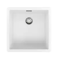 Liquid Granite Sink TEKA Single Bowl Undermount Installation 45.6x45.6 cm RADEA R10  MAESTRO White