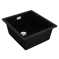 Liquid Granite Sink TEKA Single Bowl Undermount Installation 40.6x45.6 cm RADEA R10  MAESTRO Black