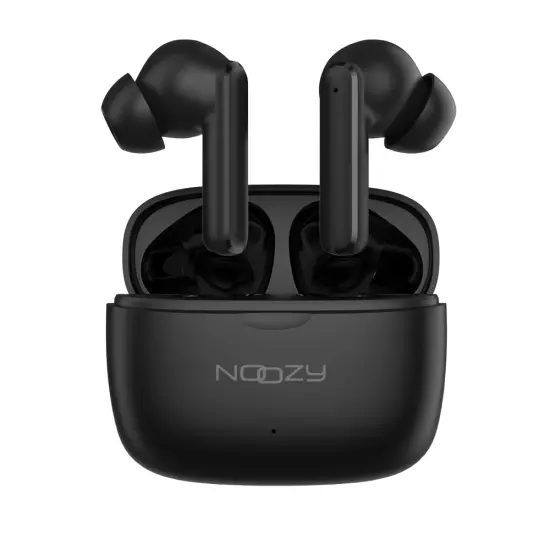 Wireless Hands Free Noozy BH55 V5.4 with ANC + ENC Noise Cancelation 30 hours of Playback 6 hours of Talk Time Black