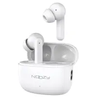 Wireless Hands Free Noozy BH55 V5.4 with ANC + ENC Noise Cancelation 30 hours of Playback 6 hours of Talk Time White