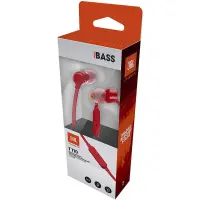 Hands Free JBL Tune 160 In-ear 3.5mm Pure Bass Sound with Mic JBLT160RD 1.2m Red