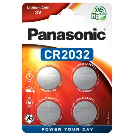 Buttoncell Lithium Panasonic CR2032 Pcs. 4