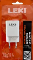 Leki Orange Concept Travel Charger with USB-C 10W 5V 2.0A White