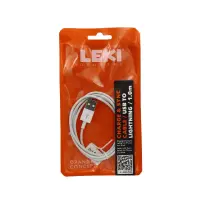 Data and Charging Cable Leki Orange Concept USB to Lightning 1m White