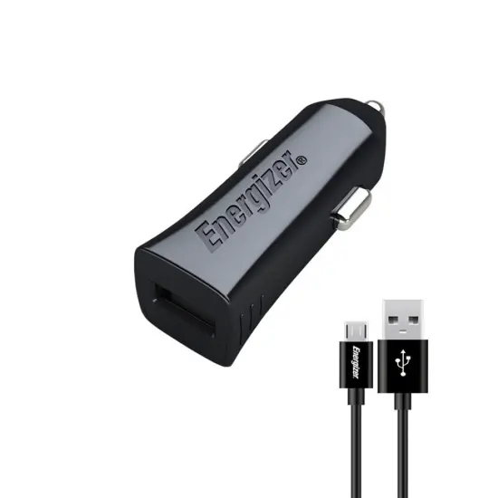 Car Charger Energizer DCA1QHMC3 USB-A QC2.0  and Micro USB 1m 2.0Α  Black