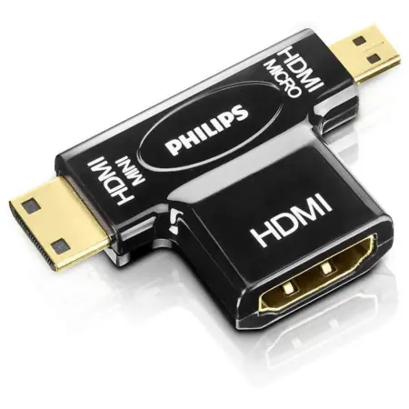 Adaptor Philips Mini & Micro HDMI 4K Black