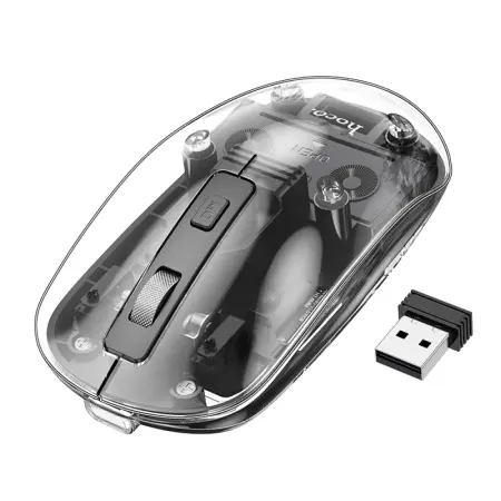 Bluetooth Mouse Hoco GM29 Mysterious Wireless with 4 Buttons DPI 800-1200-1600 Dark Night Black