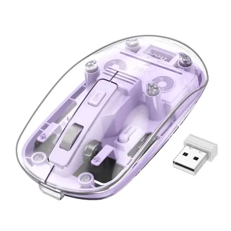 Bluetooth Mouse Hoco GM29 Mysterious Wireless with 4 Buttons DPI 800-1200-1600 Romantic Purple