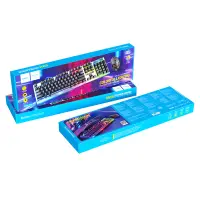 Hoco GM18 Luminous Wired Keyboard and Mouse Set 104 Keys Black