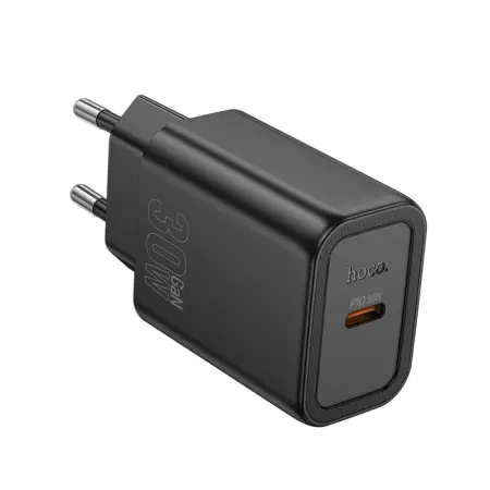 Travel Charger Hoco N62 Gentle Single Port USB-C Quick Charge 30W 5V 3.0A Black