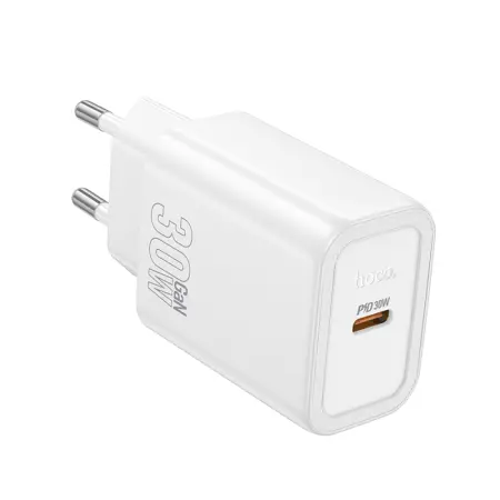 Travel Charger Hoco N62 Gentle Single Port USB-C Quick Charge 30W 5V 3.0A White