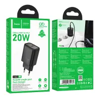 Travel Charger Hoco N60 Gentle Single Port 20W USB-C 5V 3.0A Black