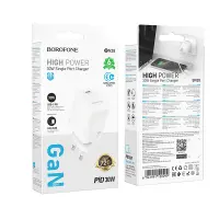 Travel Charger Borofone BN28 Fuente USB-C 30W White