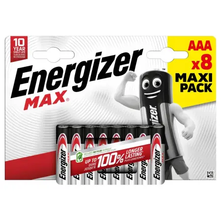 Battery Alkaline Energizer Max  LR03 size AAA 1.5V Pcs. 8