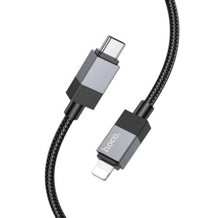 Data Cable Hoco X110 Honorific USB-C to Lightning 27W  Black 1m