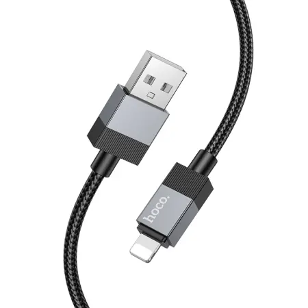 Data Cable Hoco X110 Honorific USB-A  to Lightning 2.4A  Black 1m