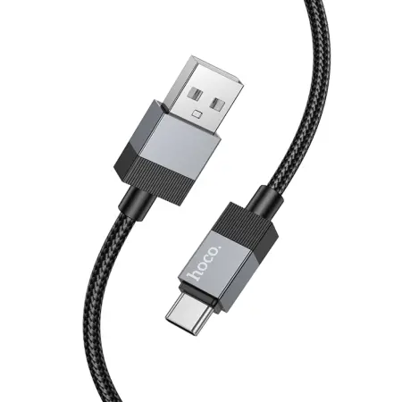 Data Cable Hoco X110 Honorific USB-A to USB-C 3A  Black 1m