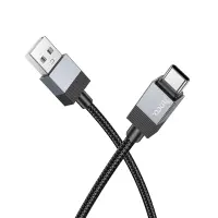 Data Cable Hoco X110 Honorific USB-A to USB-C 3A  Black 1m