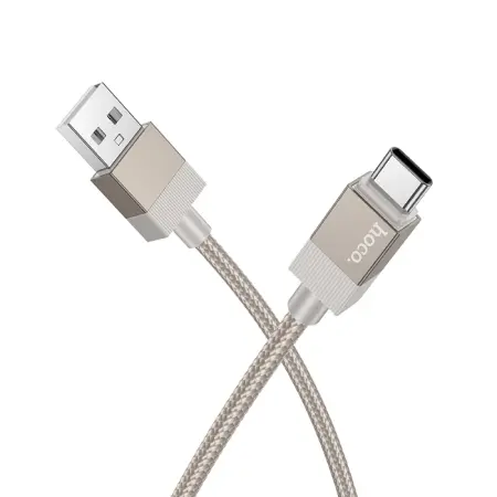 Data Cable Hoco X110 Honorific USB-A to USB-C 3A  Gold 1m