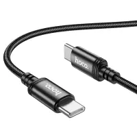 Data Cable Hoco X89 Wind USB-C to USB-C 60W Braided 2m Black