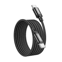 Data Cable Hoco X89 Wind USB-C to USB-C 60W Braided 2m Black