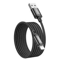 Data Cable Hoco X89 Wind USB-A to Lightning 2.4A Braided Black 2m